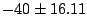 $-40 \pm 16.11$