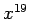$x^{19}$