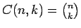 $C(n,k)={n\choose k}$