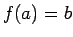 $f(a)=b$