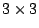 $3 \times 3$