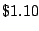 $\$1.10$